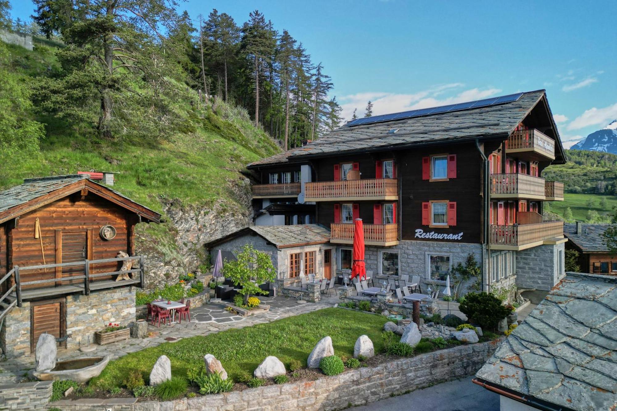 Hotel Alpenblick Zeneggen Bagian luar foto