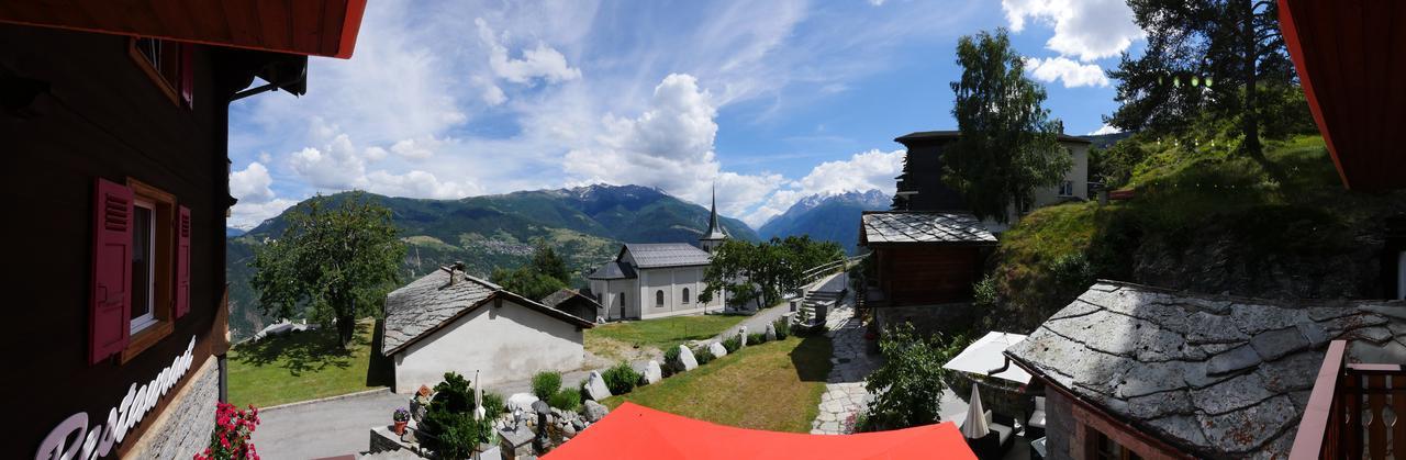 Hotel Alpenblick Zeneggen Bagian luar foto